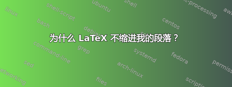 为什么 LaTeX 不缩进我的段落？