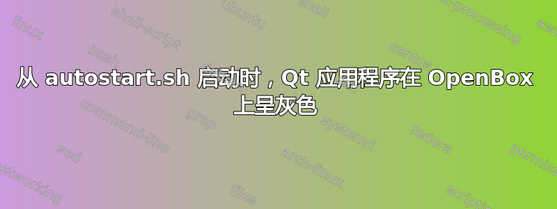 从 autostart.sh 启动时，Qt 应用程序在 OpenBox 上呈灰色