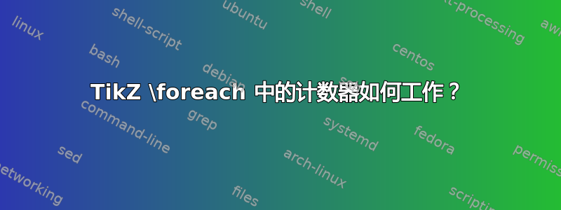 TikZ \foreach 中的计数器如何工作？