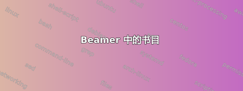 Beamer 中的书目