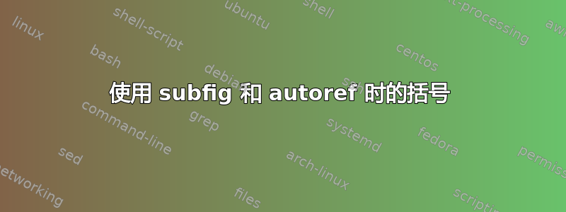 使用 subfig 和 autoref 时的括号