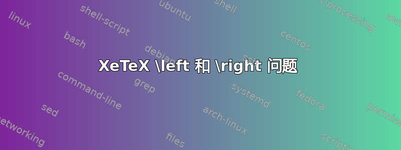 XeTeX \left 和 \right 问题