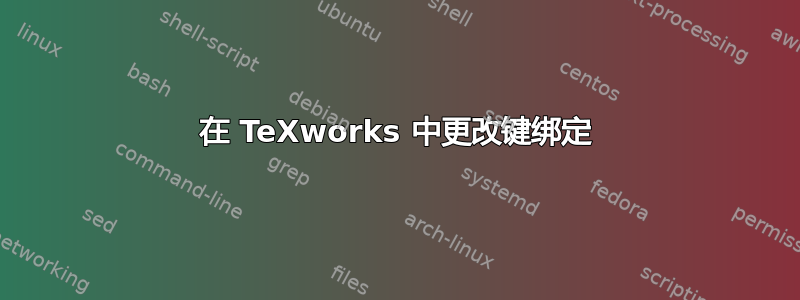 在 TeXworks 中更改键绑定