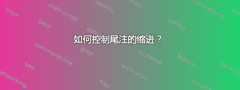 如何控制尾注的缩进？