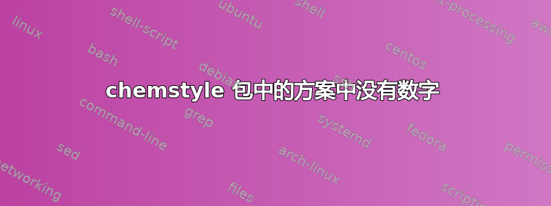 chemstyle 包中的方案中没有数字