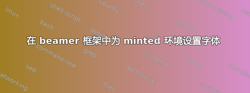 在 beamer 框架中为 minted 环境设置字体