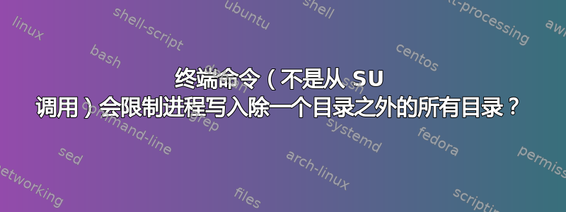 终端命令（不是从 SU 调用）会限制进程写入除一个目录之外的所有目录？