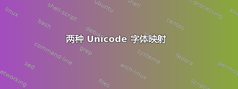 两种 Unicode 字体映射 