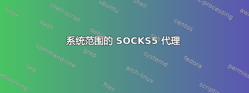 系统范围的 SOCKS5 代理