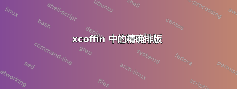 xcoffin 中的精确排版