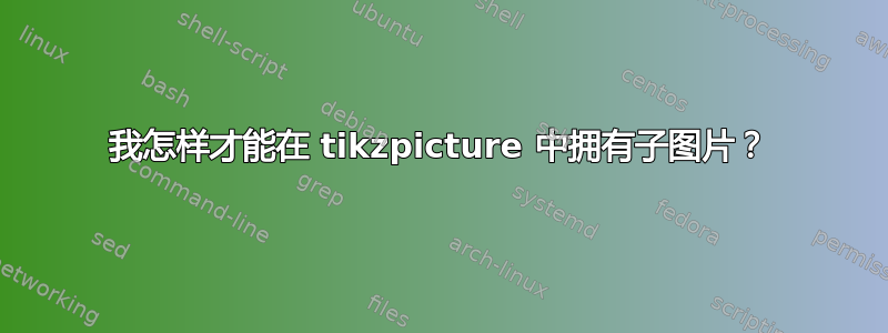 我怎样才能在 tikzpicture 中拥有子图片？