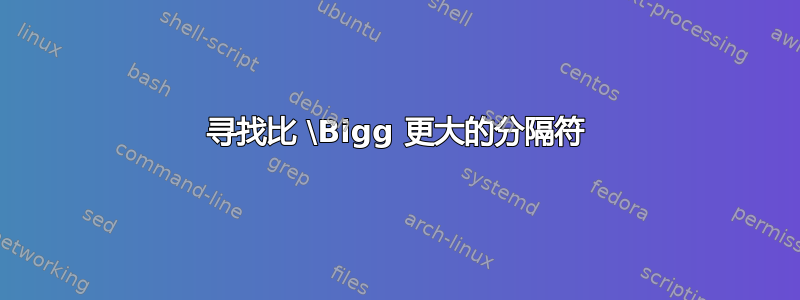 寻找比 \Bigg 更大的分隔符