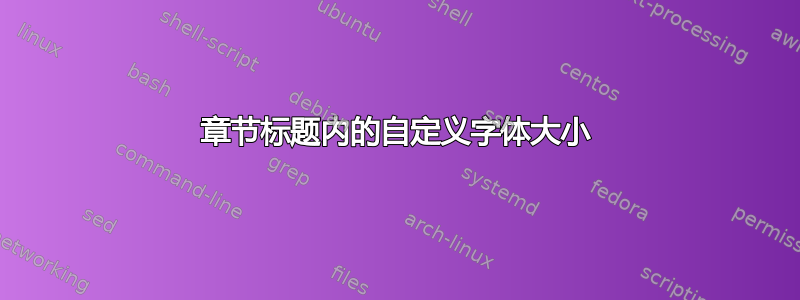 章节标题内的自定义字体大小