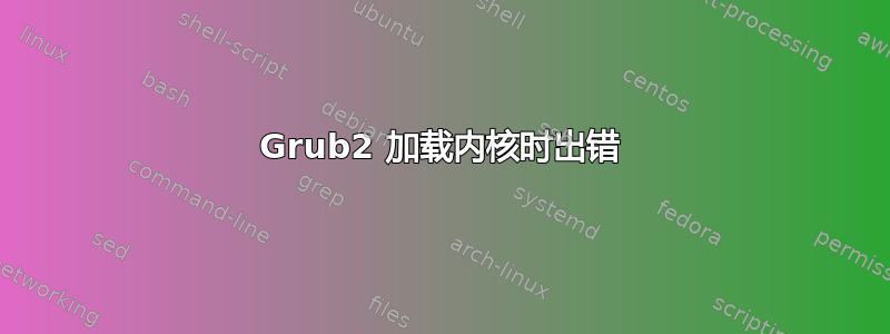 Grub2 加载内核时出错