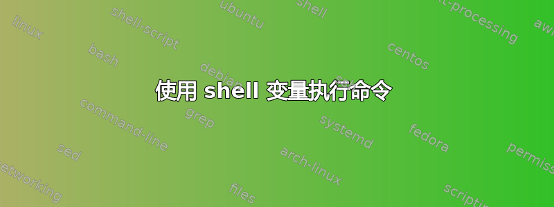 使用 shell 变量执行命令