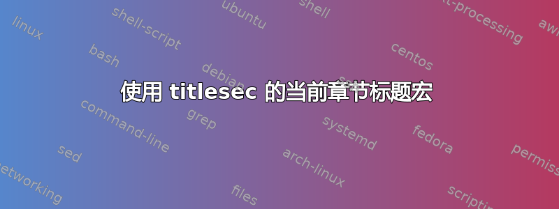 使用 titlesec 的当前章节标题宏