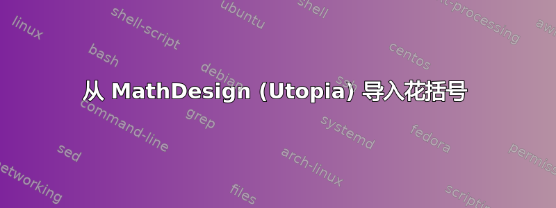 从 MathDesign (Utopia) 导入花括号