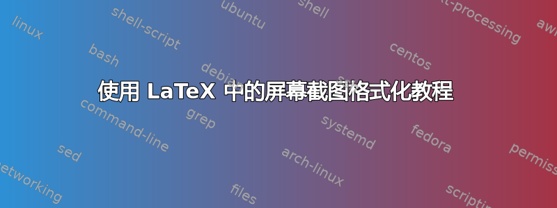 使用 LaTeX 中的屏幕截图格式化教程