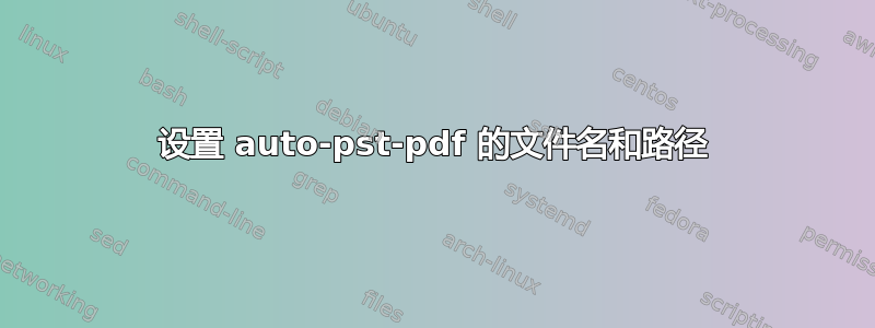 设置 auto-pst-pdf 的文件名和路径