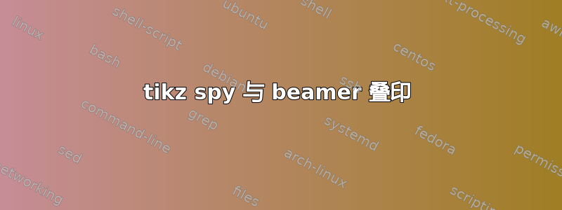 tikz spy 与 beamer 叠印