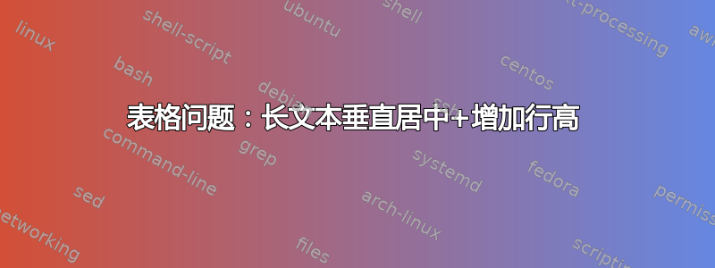 表格问题：长文本垂直居中+增加行高