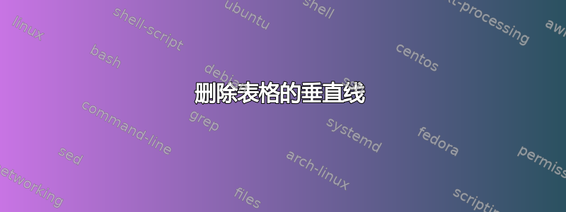 删除表格的垂直线