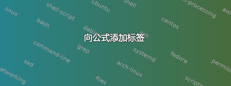 向公式添加标签