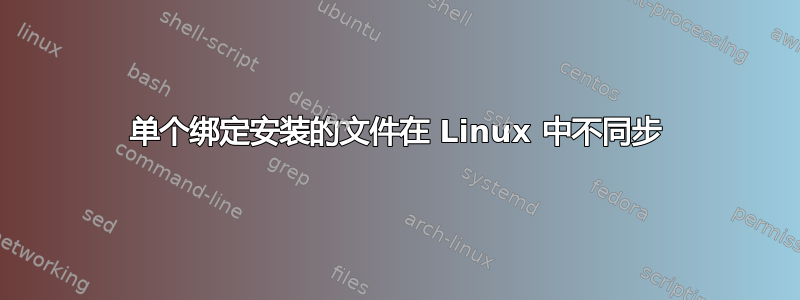 单个绑定安装的文件在 Linux 中不同步