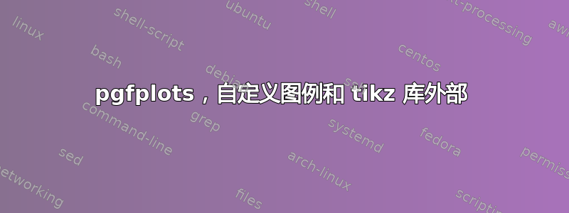 pgfplots，自定义图例和 tikz 库外部