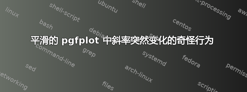 平滑的 pgfplot 中斜率突然变化的奇怪行为