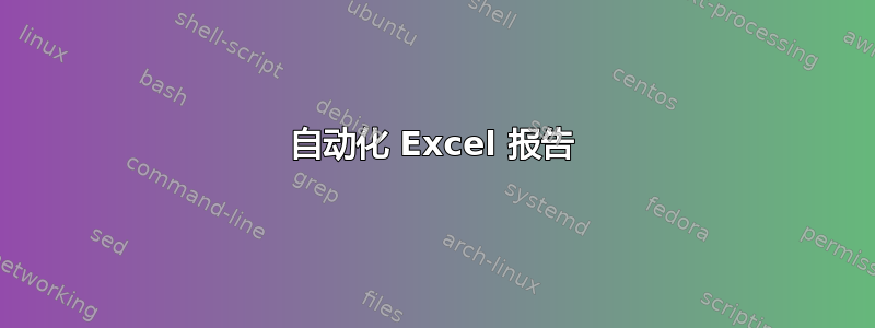 自动化 Excel 报告