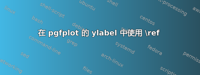 在 pgfplot 的 ylabel 中使用 \ref