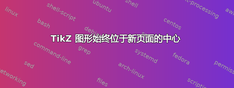 TikZ 图形始终位于新页面的中心