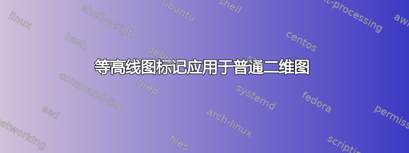 等高线图标记应用于普通二维图