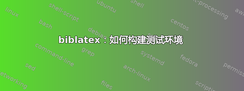 biblatex：如何构建测试环境