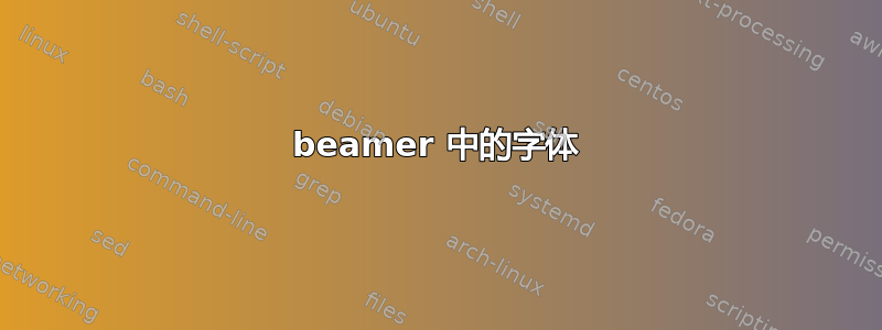 beamer 中的字体