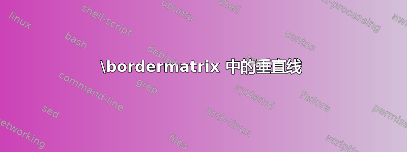 \bordermatrix 中的垂直线