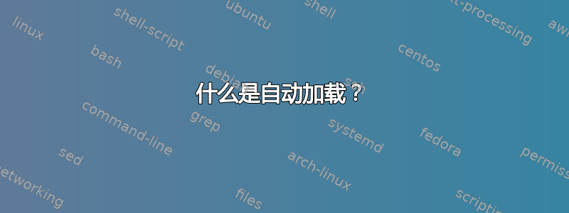 什么是自动加载？