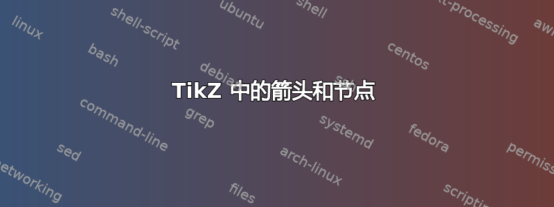 TikZ 中的箭头和节点