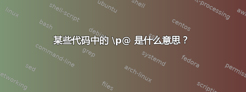 某些代码中的 \p@ 是什么意思？