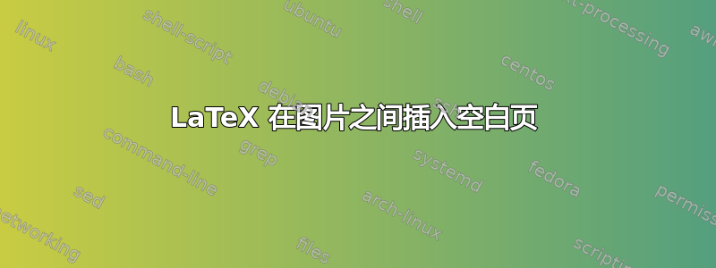 LaTeX 在图片之间插入空白页