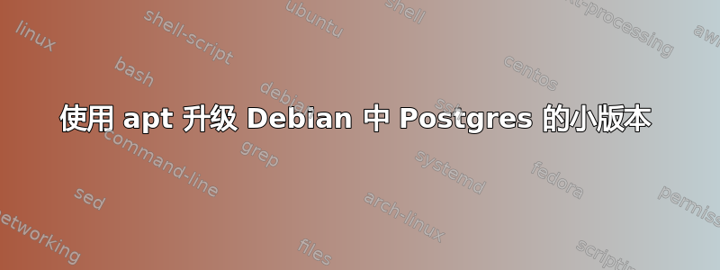 使用 apt 升级 Debian 中 Postgres 的小版本