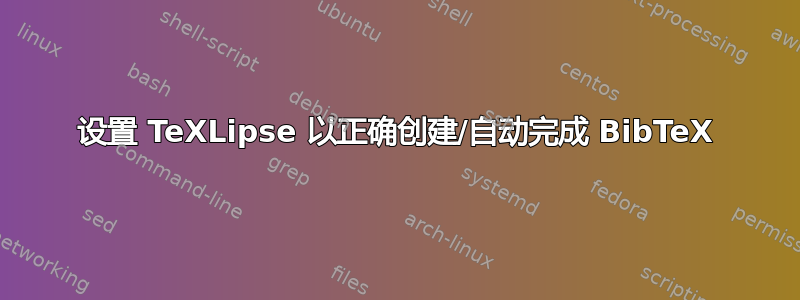 设置 TeXLipse 以正确创建/自动完成 BibTeX