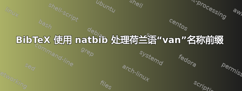 BibTeX 使用 natbib 处理荷兰语“van”名称前缀