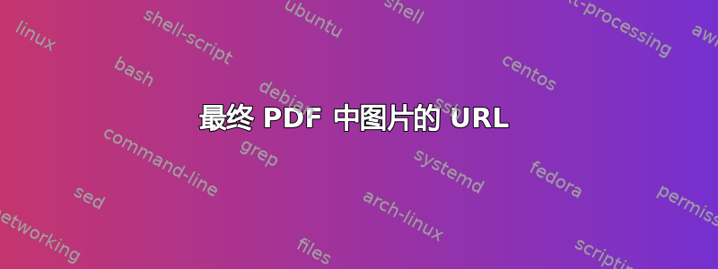 最终 PDF 中图片的 URL