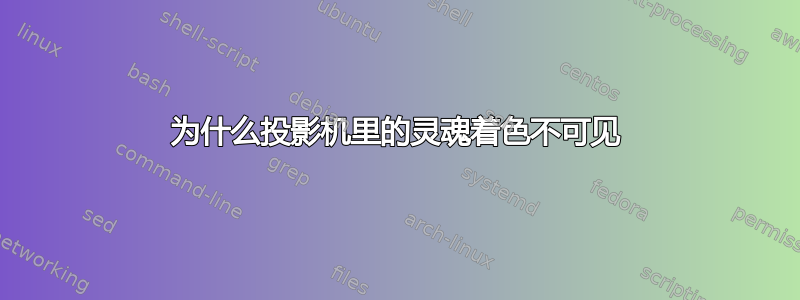 为什么投影机里的灵魂着色不可见