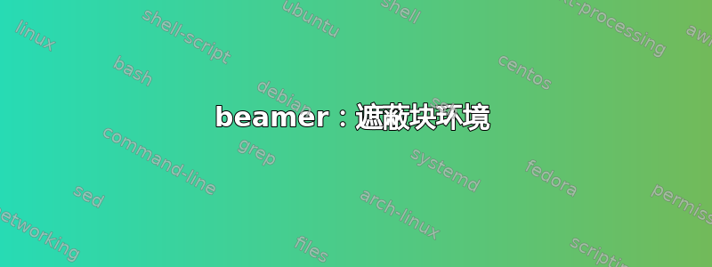 beamer：遮蔽块环境