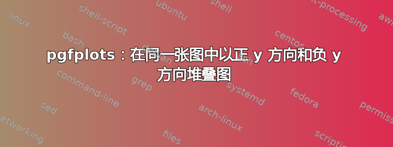 pgfplots：在同一张图中以正 y 方向和负 y 方向堆叠图