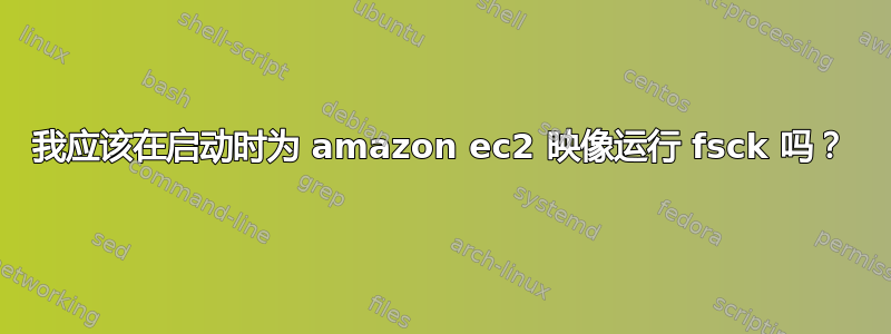 我应该在启动时为 amazon ec2 映像运行 fsck 吗？