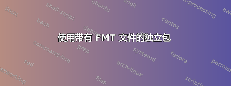 使用带有 FMT 文件的独立包